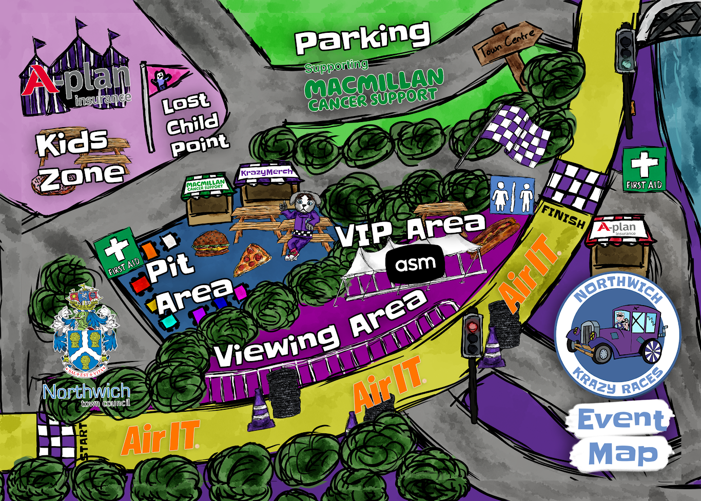 Northwich Krazy Races Event Map